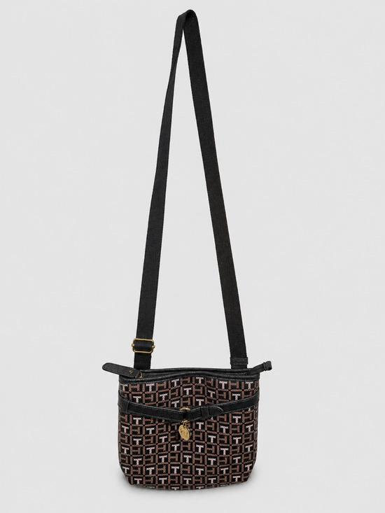 Tommy Hilfiger Handbags - Tommy Hilfiger Crossbody Shoulder Purse Monogram Black Brown White Adjustable